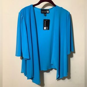 Antthony original jacket top size Lg., turquoise NWT 3/4 sleeve.